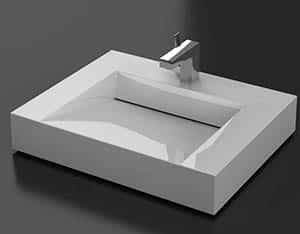 Infinity bathroom sink with vessel design