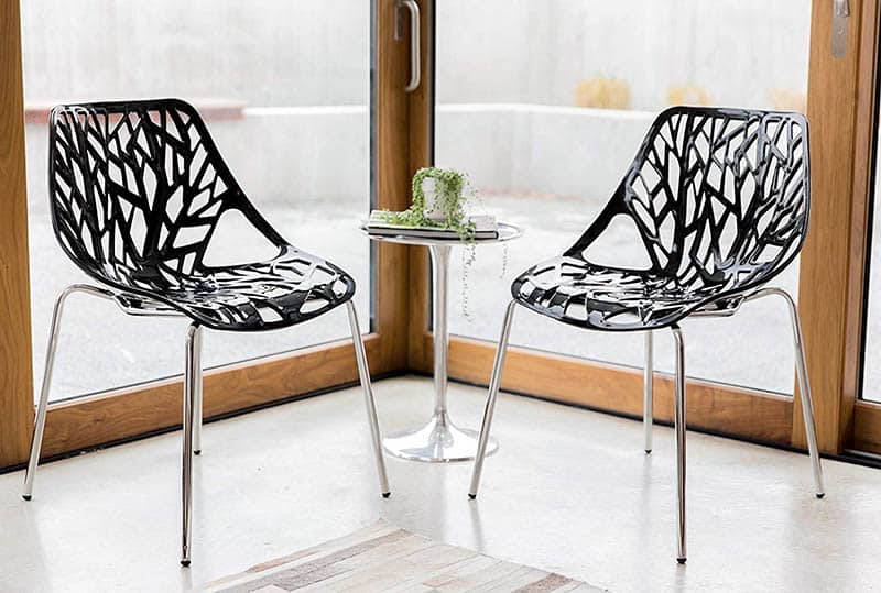 Stackable modern arm chairs