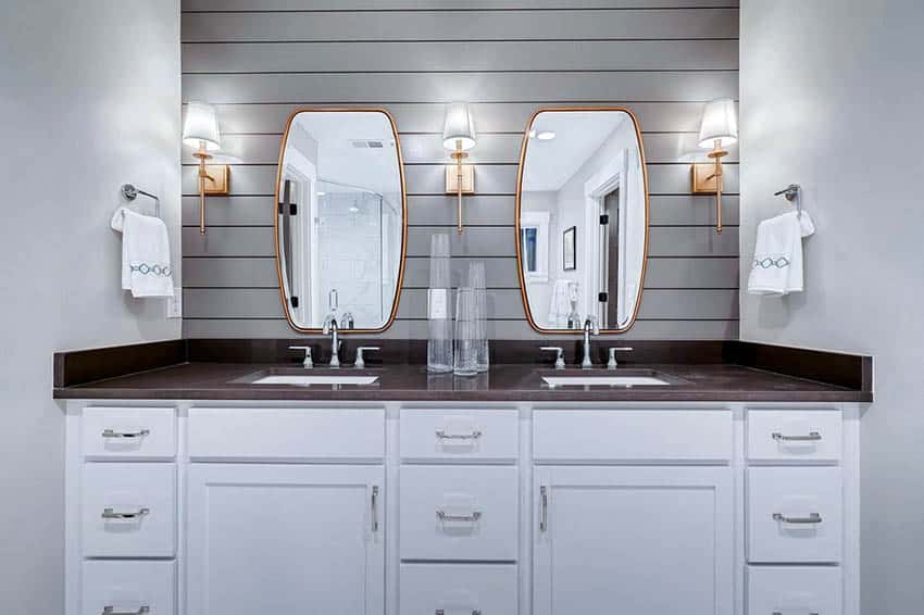 Shiplap Behind Bathroom Vanity