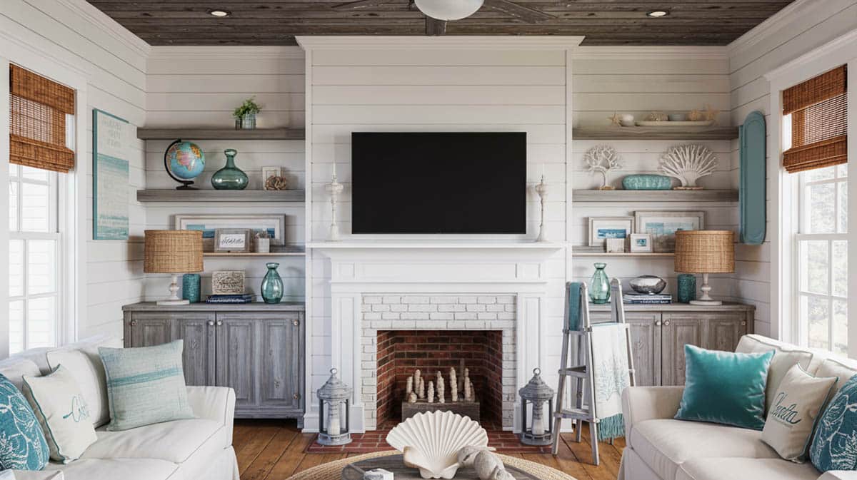 This is another great example of a low-key coastal themed