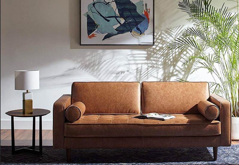 Contemporary leather sofa
