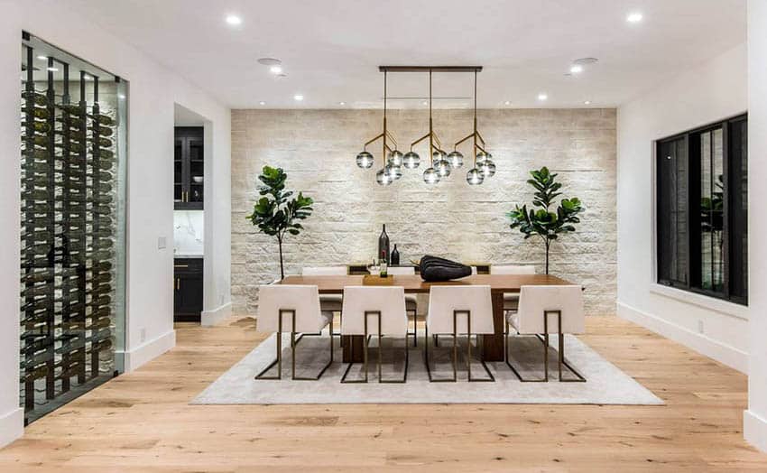 stone floor dining room