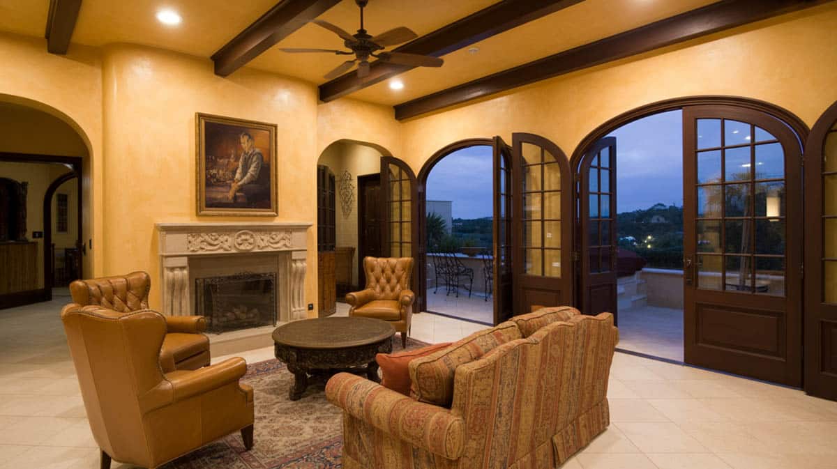 This lovely open living room design utilizes squirrel tail gray paint by