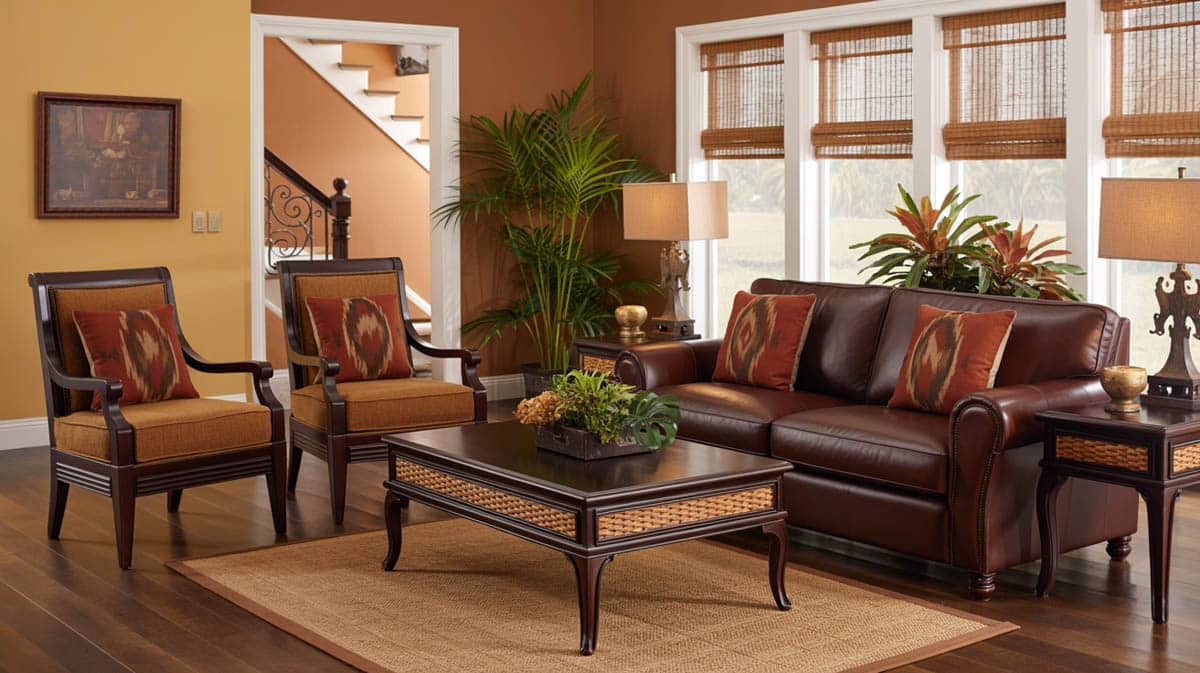 The use of earth tones isn't only limited to your paint colors,