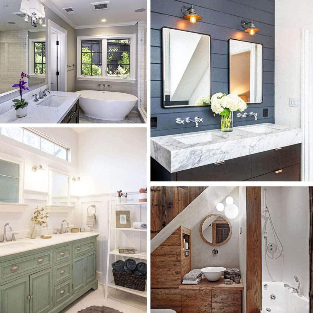 Small bathroom ideas collage