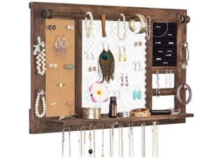 Corkboard jewelry hanger