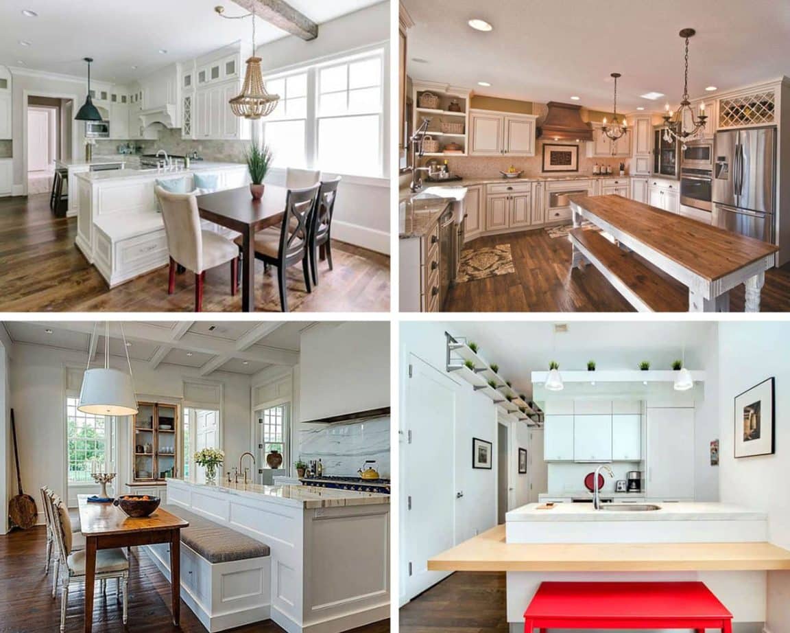 Beautiful Kitchen Islands with Bench Seating - Designing Idea