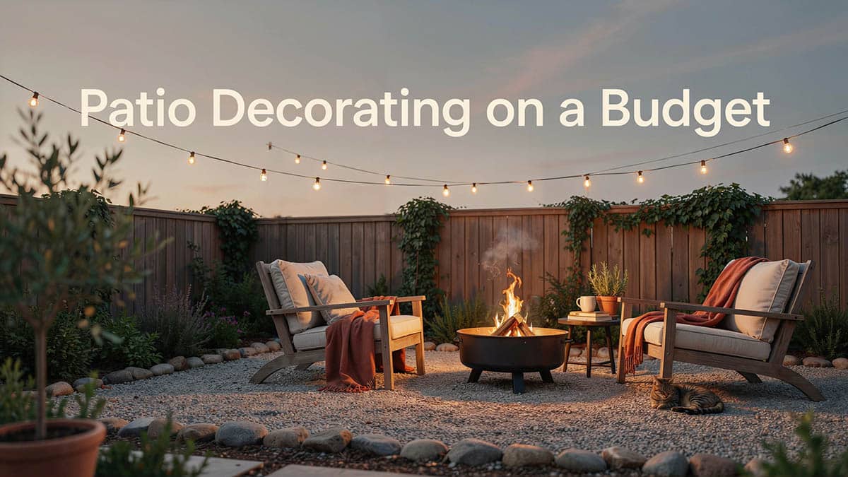 Patio decorating on a budget