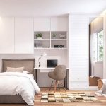 Small bedroom with built-in storage