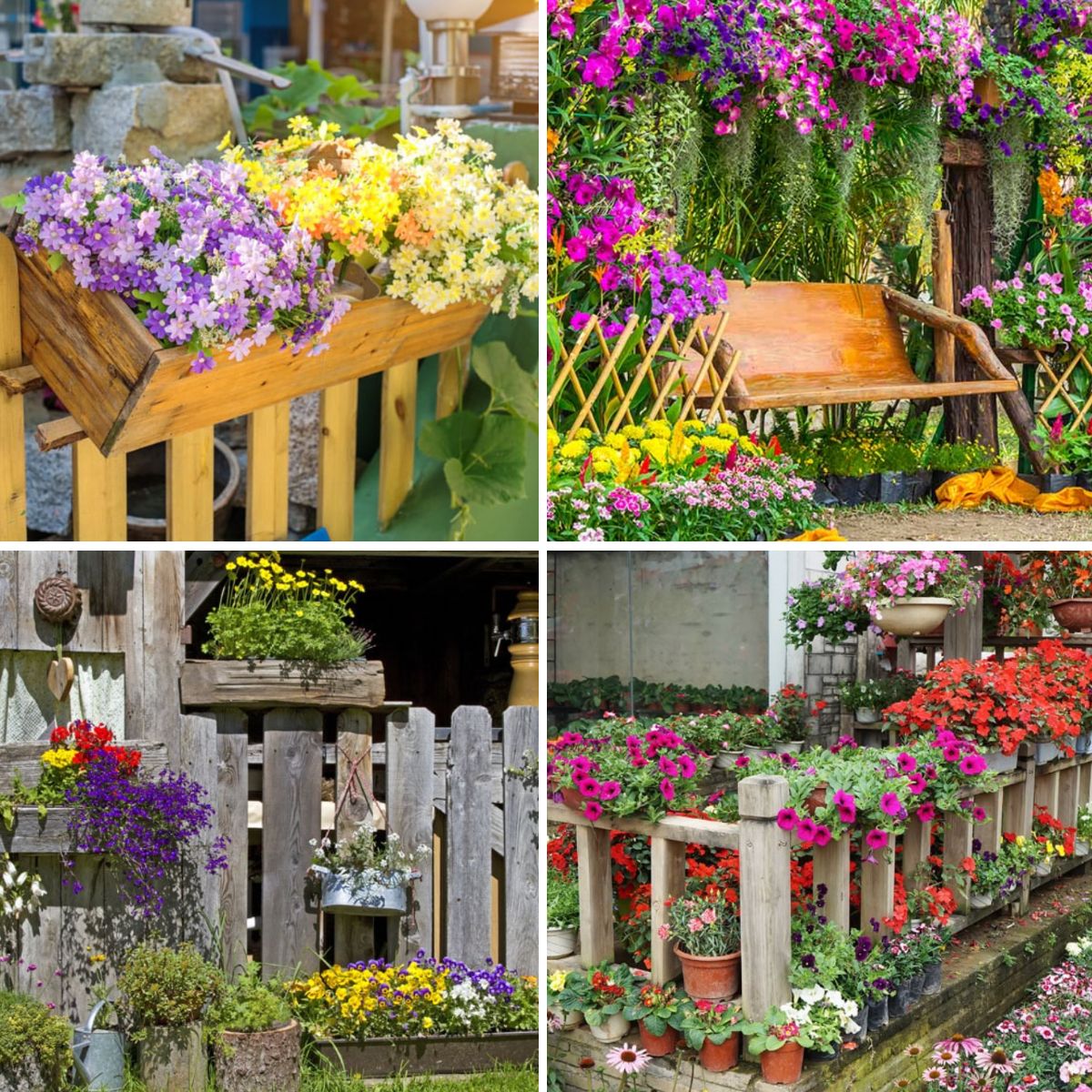 different types of fence planters