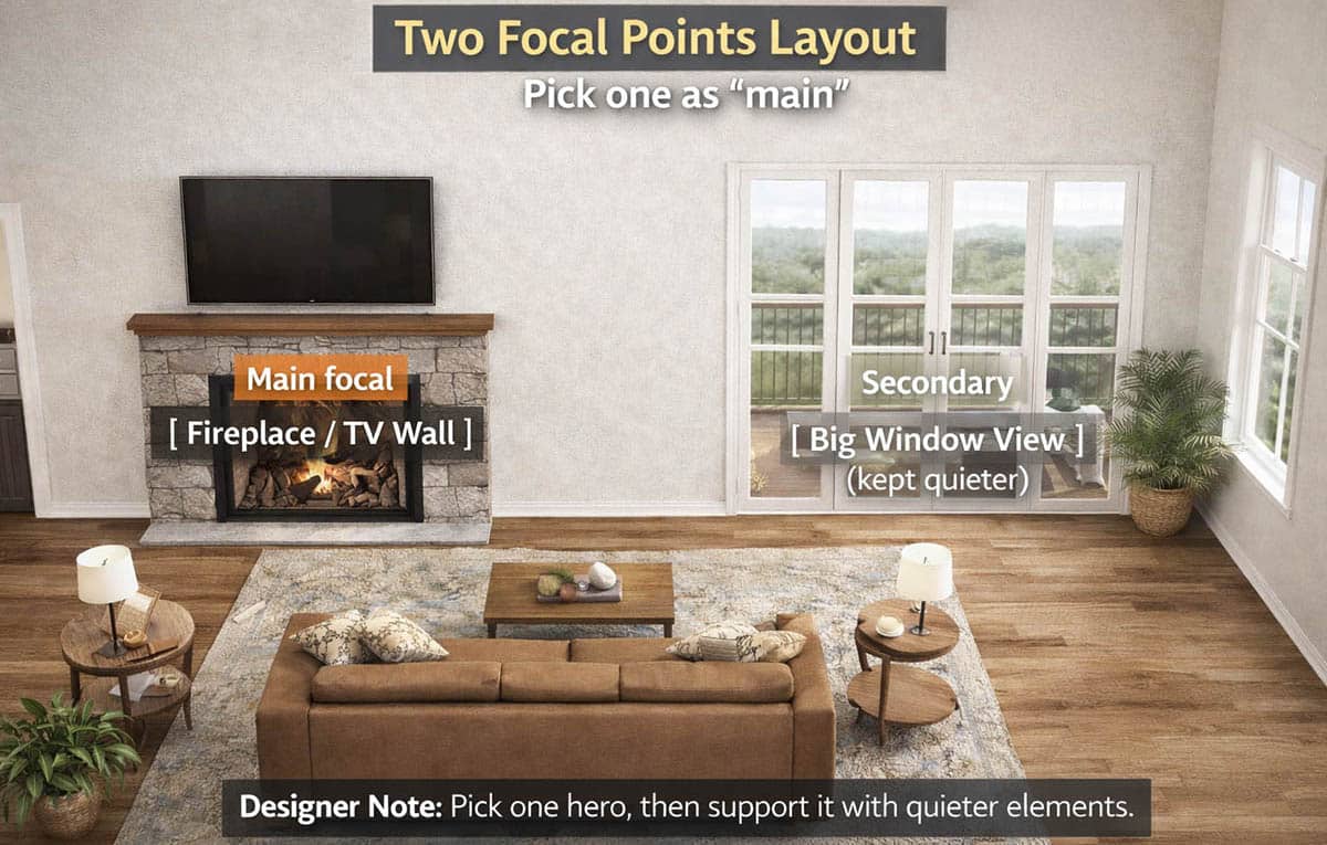 Two focal points layout