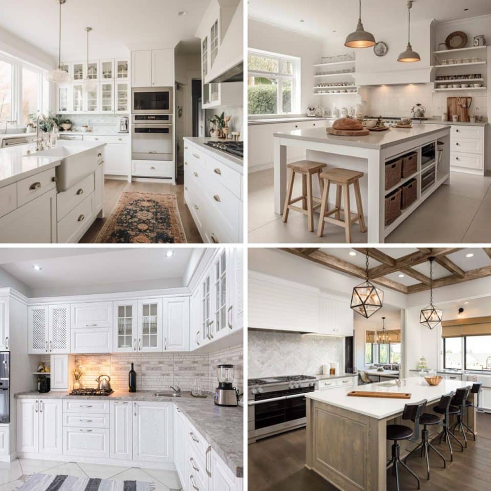 15 Kitchen Countertop Ideas with White Cabinets