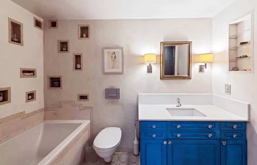 Bathroom with candle niches