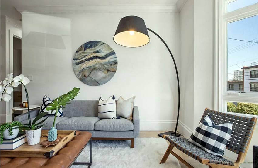 Large arched floor lamp