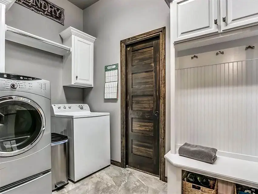 Laundry and mud room combo