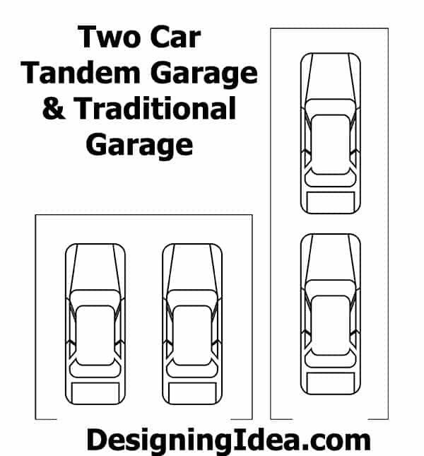 4 Car Tandem Garage Dimensions