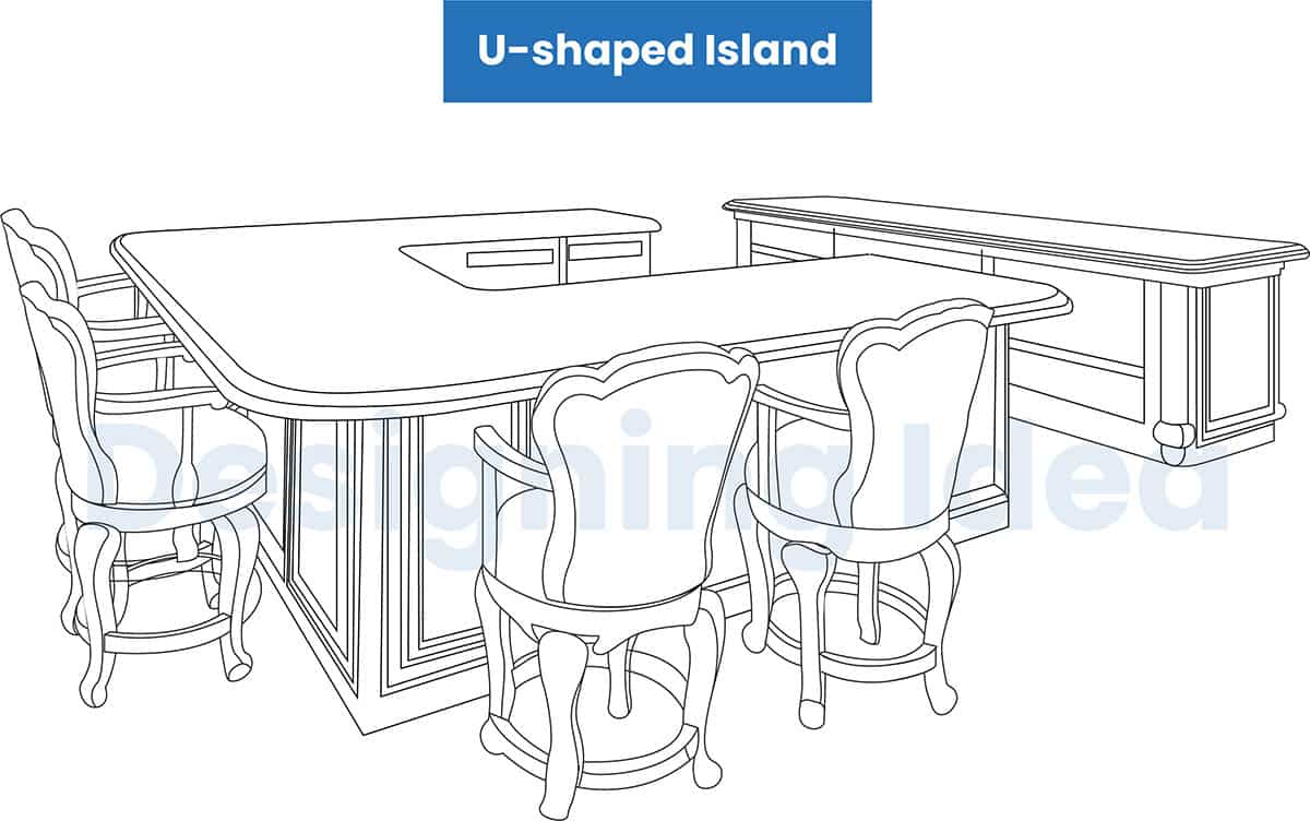 U design island