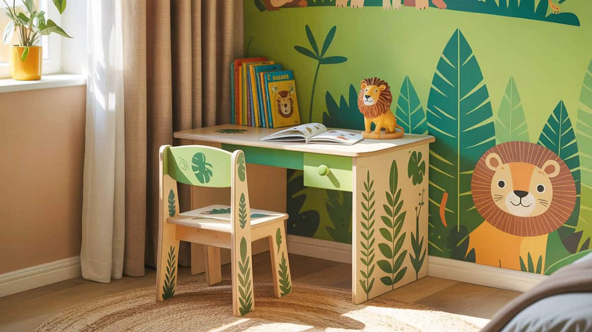 Jungle themed bedroom