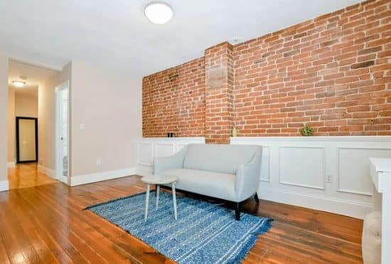 Exposed Brick Wall Living Room (Design Ideas) - Designing Idea
