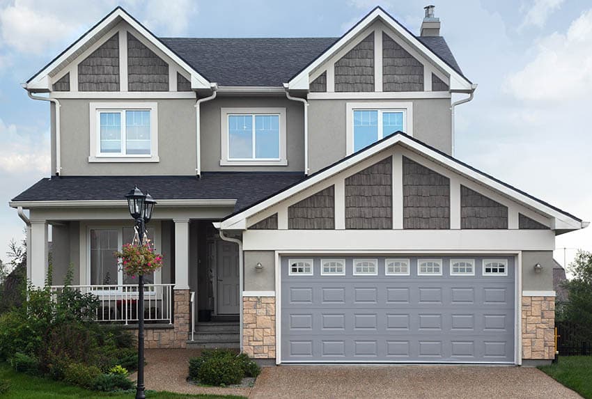 Home with double doors in the garage