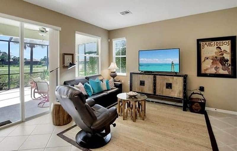 Massage chair in living room