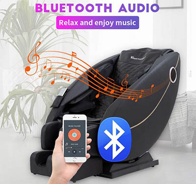 Massage chair with bluetooth audio