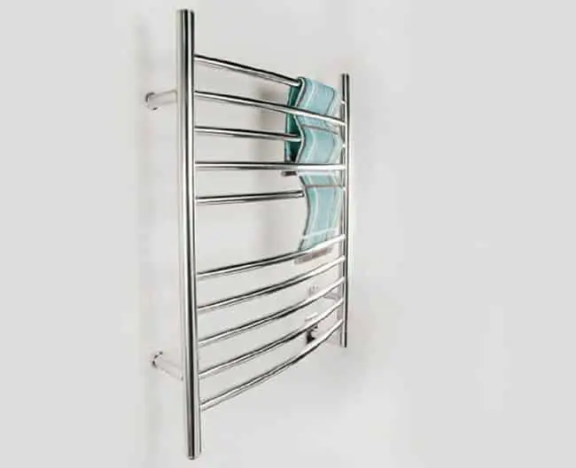 Curved wall mount towel warmer