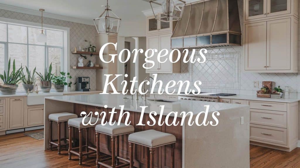 21 Gorgeous Kitchen Designs With Islands And Bar Stools Seating