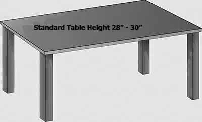 Standard table height