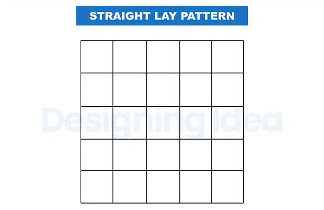 Straight lay - stack bond pattern
