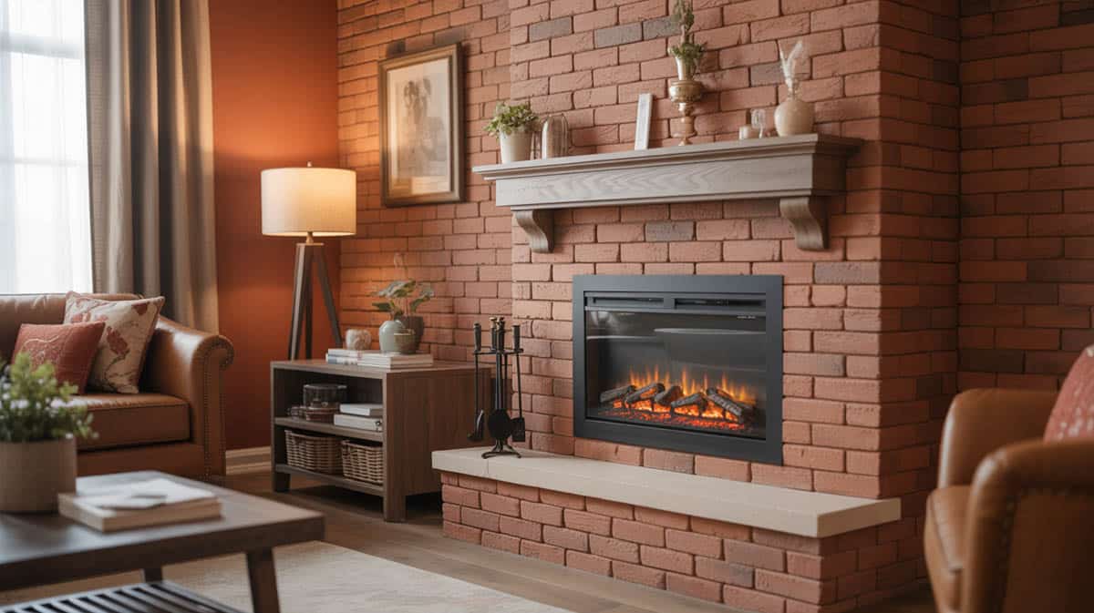 The rough, imperfect texture of this white-painted masonry wall adds