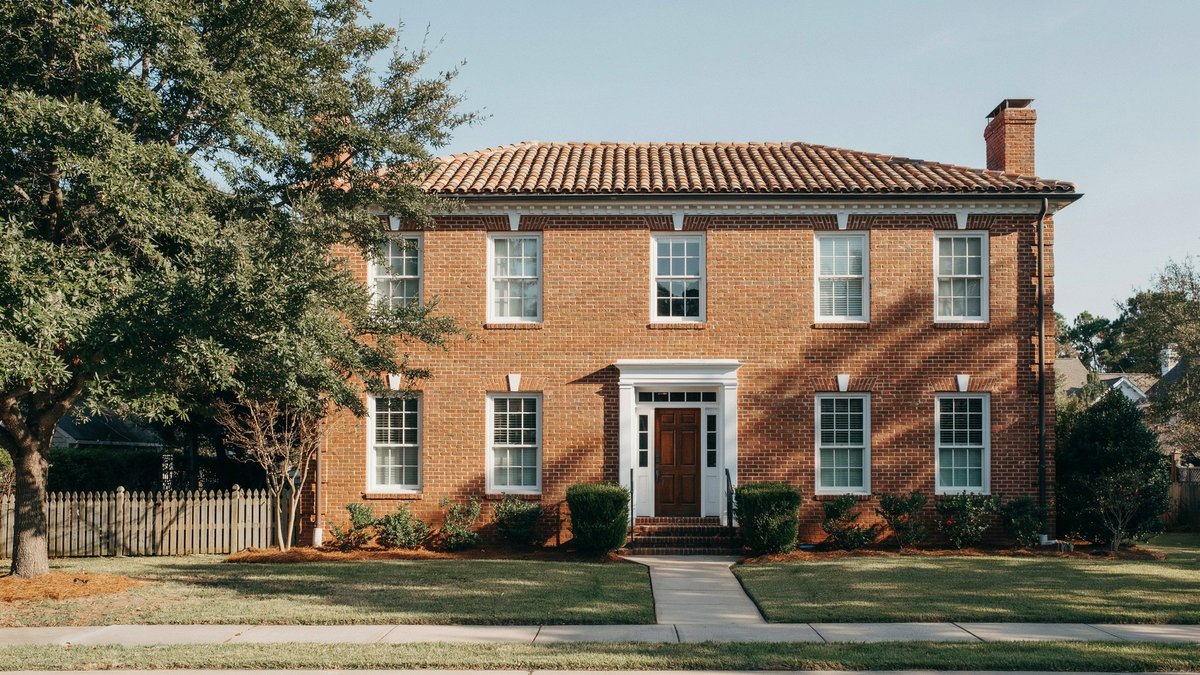 House with concrete tile shingles