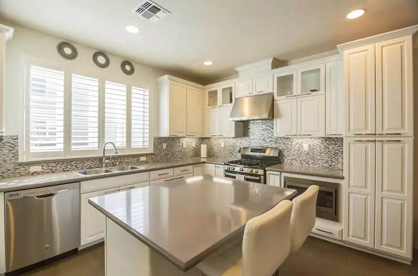 beige-kitchen-with-gray-quartz-countertops