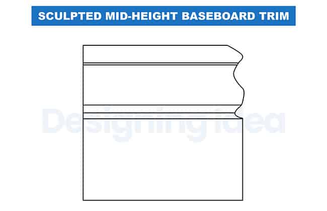 Sculpted mid height trim