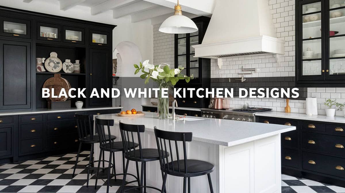 Black and white kitchen designs