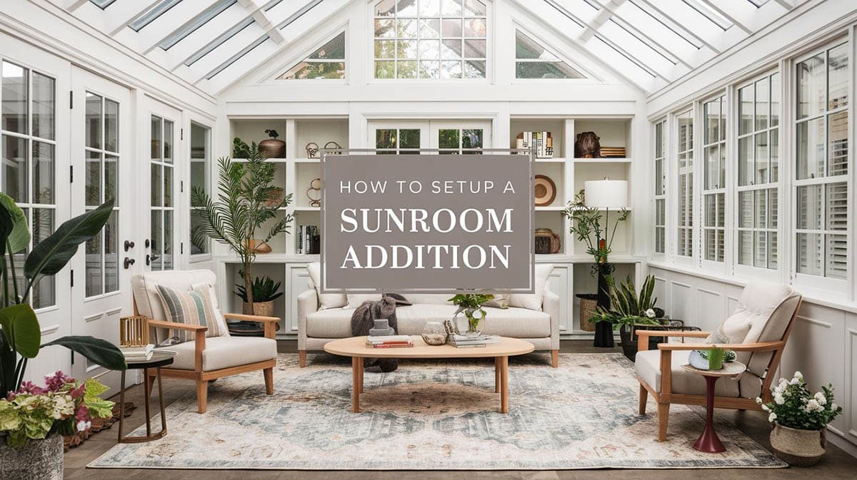 setting up a sunroom addition