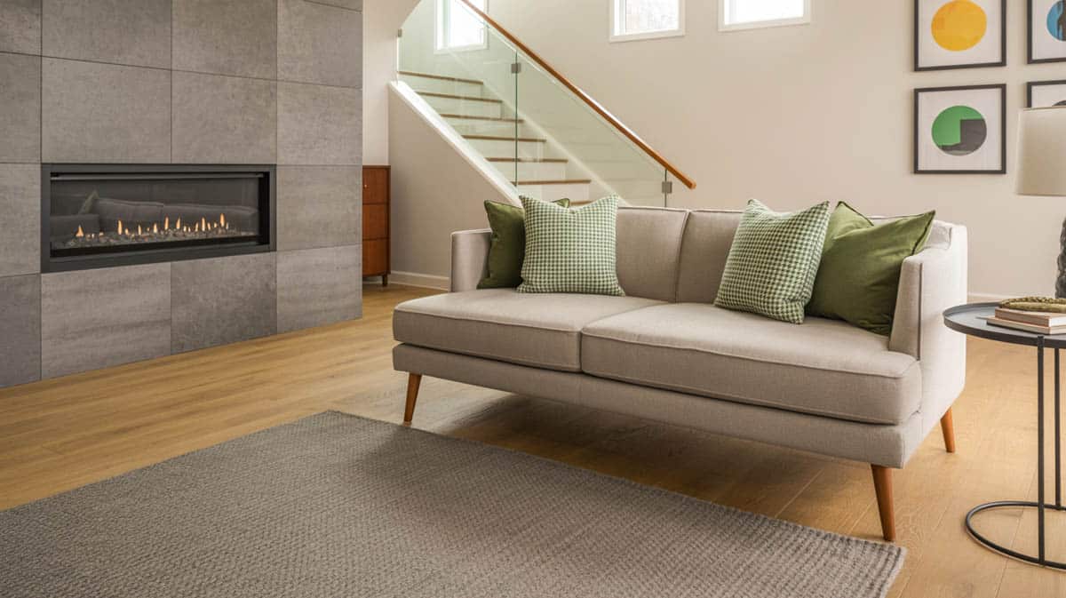 This Modern Industrial loft sees the second floor with a