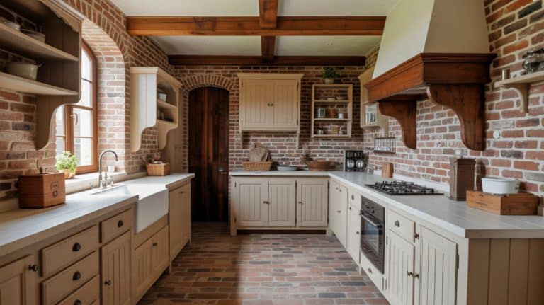 Brick Kitchen Design Ideas That Give Warmth & Charm