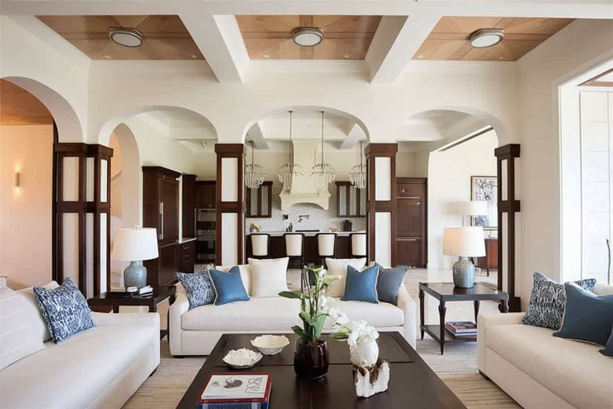 Room with three square trays