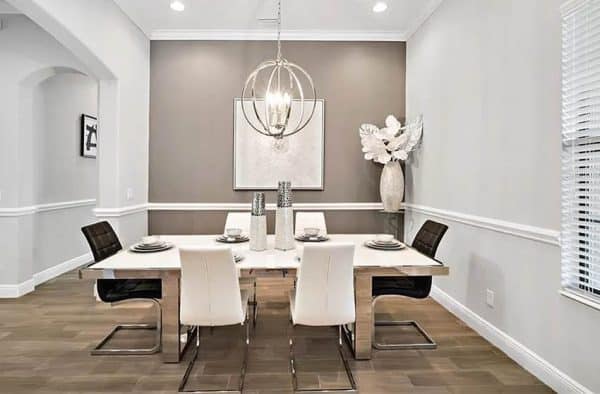 size of chandelier for dining table