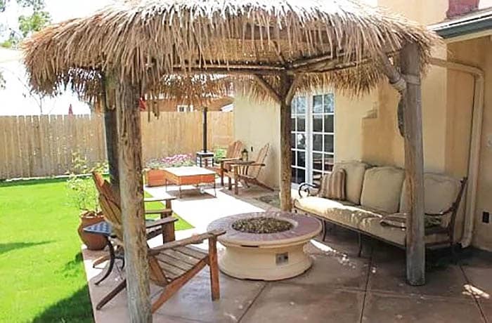 Palapa with fire pit