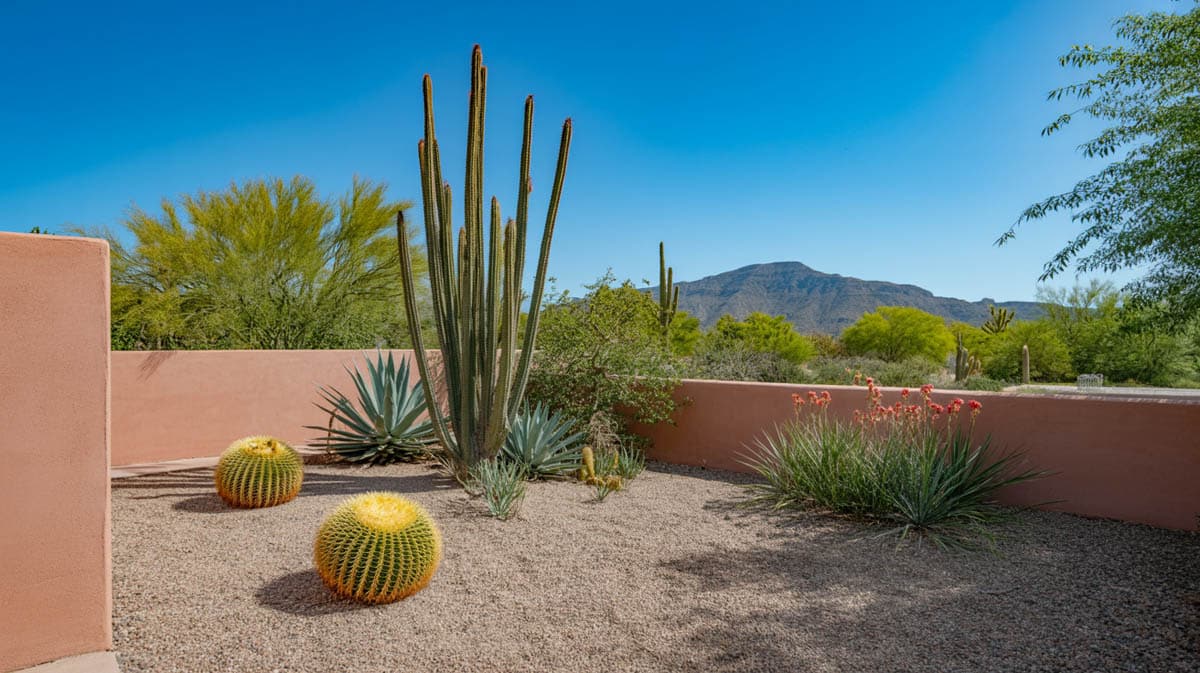 Landscaping with plants