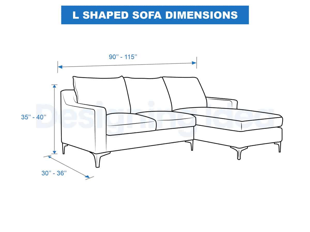 L shaped sofa dimensions