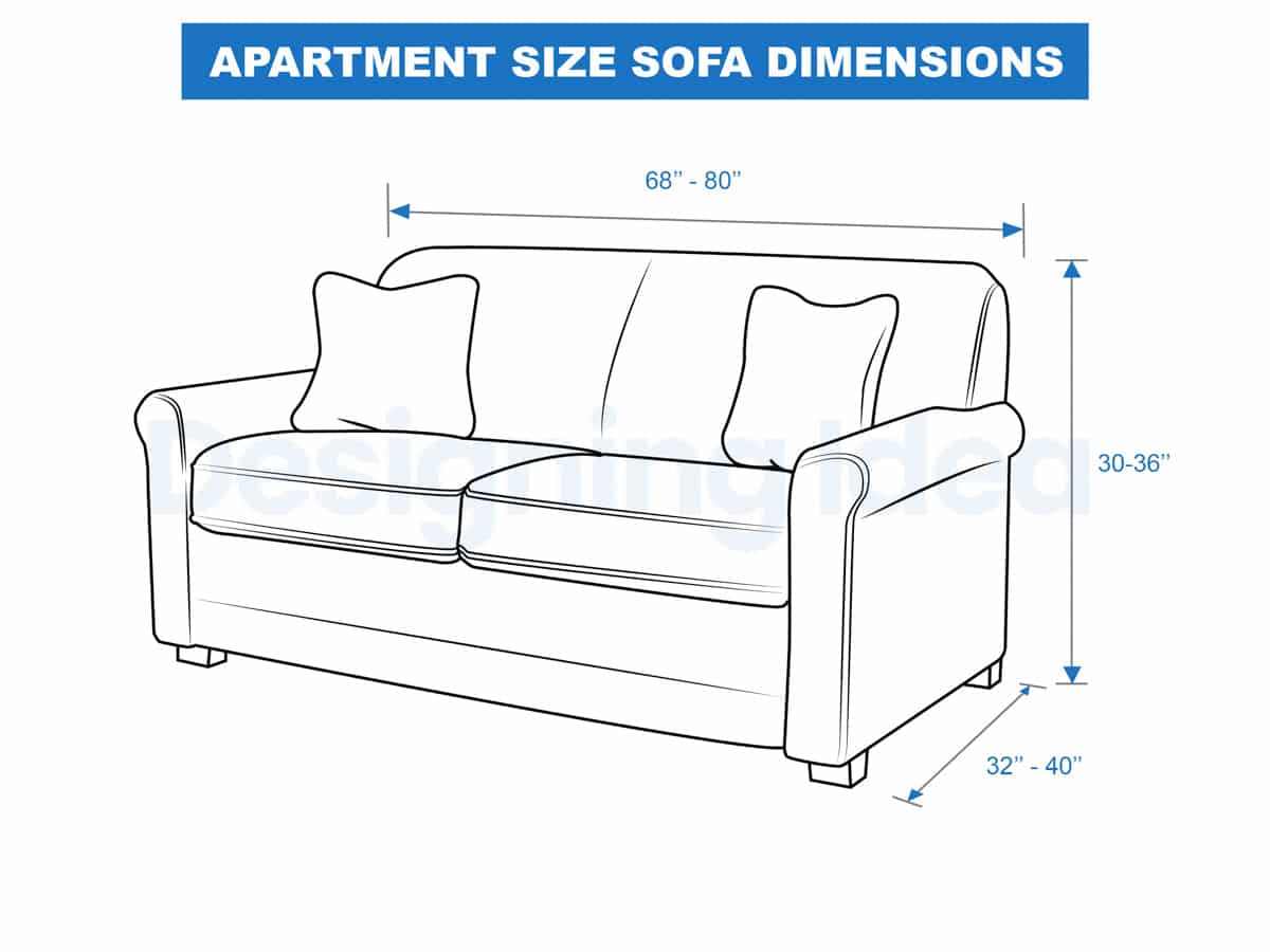 apartment size sofa dimensions