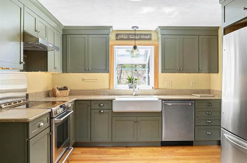 Cottage kitchen with garden window