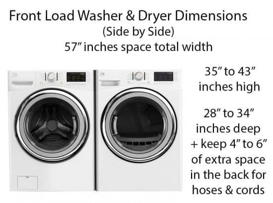 Washer and Dryer Dimensions (Size Guide) - Designing Idea