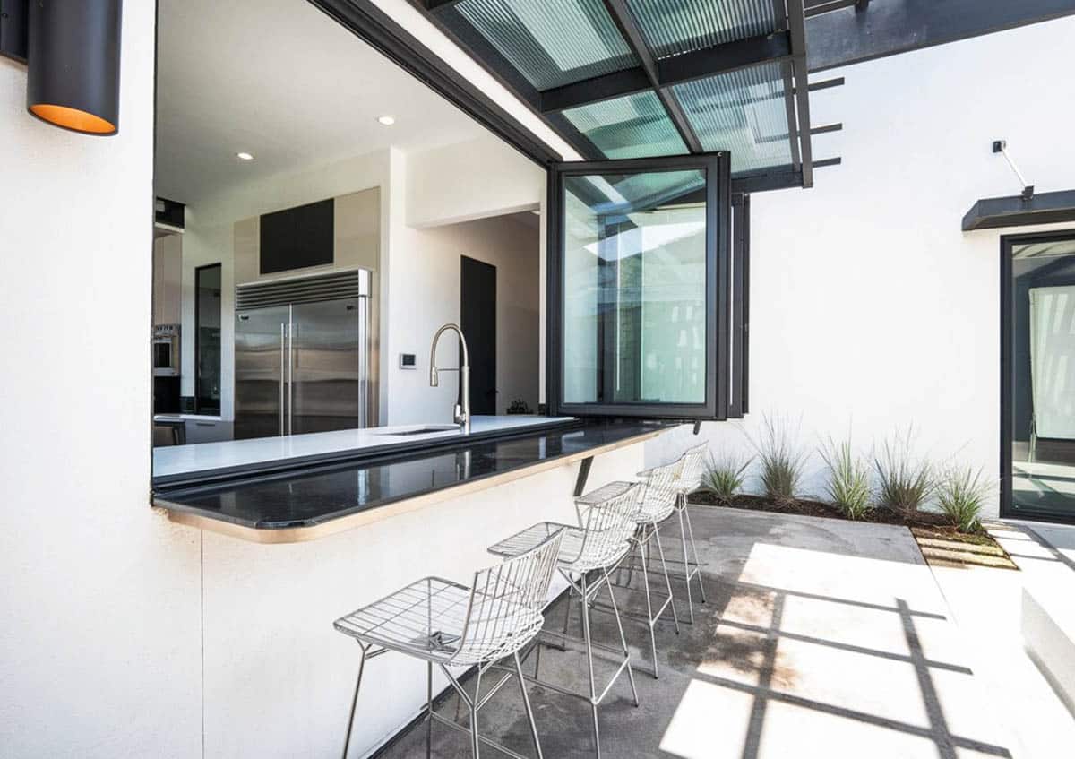 Kitchen pass through window