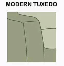 Modern Tuxedo sofa arm style