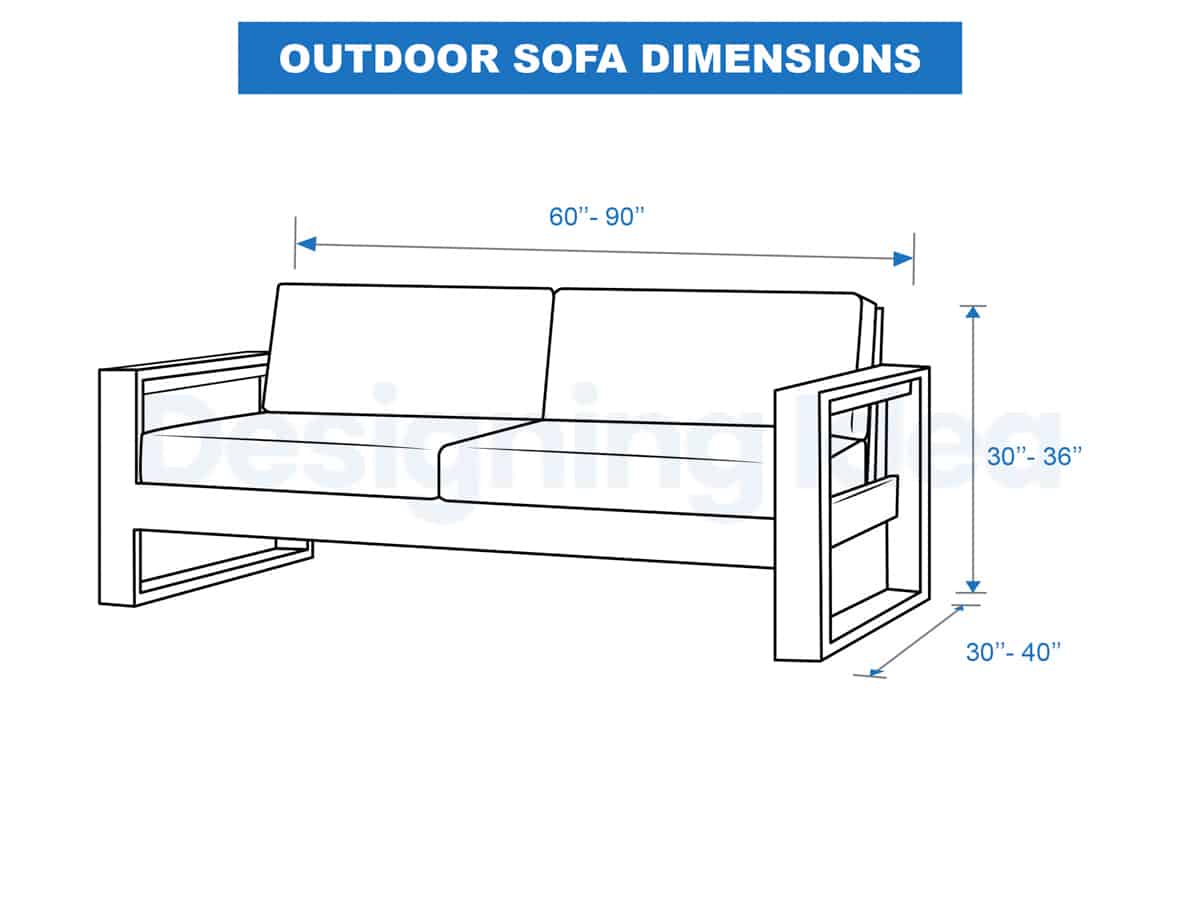 outdoor sofa dimensions
