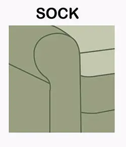 Sock arm chair style
